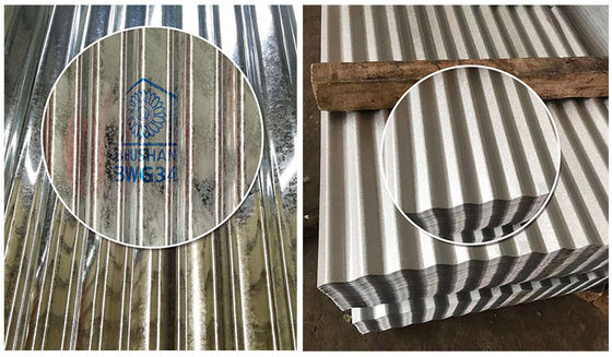 0.35mm 0,4mm 0,45mm Épaisseur Spangle régulier Pleine feuille de toiture galvanisée dure pour la construction de bâtiments