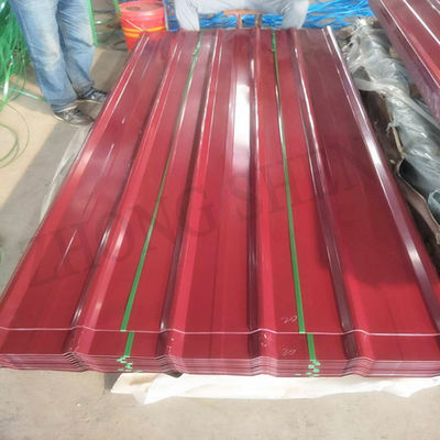 0.13mm-1mm 32 Gauge 0,23 mm 0,25 mm Carreaux de tôle de toiture couverts de couleur Ppgi avec tolérance ± 1% et revêtement ZINC Z30-275g
