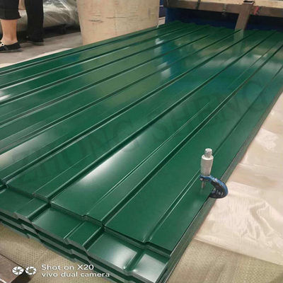 28 épaisseur laminée à chaud 4*8FT couleur revêtue PPGI Wave Roofing Sheet ondulée avec certificat BIS et taille personnalisée
