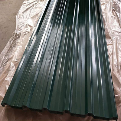 DX53D Grade Roof Top Design Prepainted Galvanisé PPGI RAL 6024 Traffic Couleur verte revêtue de feuille de toiture pour la toiture