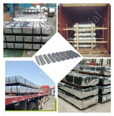 Pièces de toiture galvanisées en acier ondulé de calibre 26 en fer zinc métal 60 g avec type de spangle régulier et tolérance ± 1%