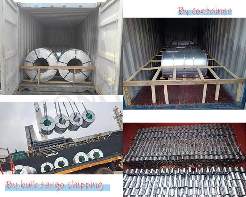 L'équipement est équipé d'une bobine en acier galvalume avec spangle régulier SGCC/CGCC/TDC51DZM/TDC52DTS350GD/TS550GD/DX51D Z Q195-q345