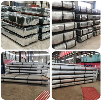 0.14mm 0,15mm 0,20mm 0,22mm couleur Zinc PPGI PPGL Fourniture de tôles de toiture ondulées pour zéro spangle minimum et ± 1% de tolérance