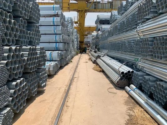 30-275 g/m2 revêtement en zinc 1,5'' OD 2 mm épaisseur GI galvanisé en acier rond en trempage à chaud pour système d'engrais chimique