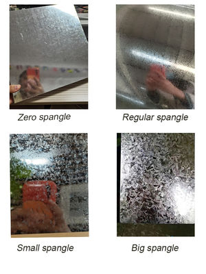 Longueur personnalisable Spangle régulier DX51D Z60g bobine galvanisée en zinc revêtue avec garantie et quantité