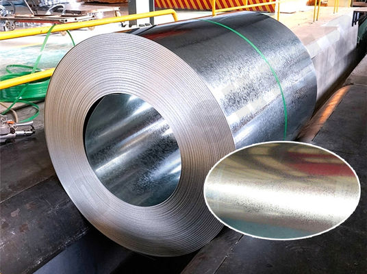 Coil en acier galvanisé Z275 à grande sphère standard JIS d'une épaisseur de 0,35 mm et d'un poids de bobine de 3 à 8 tonnes