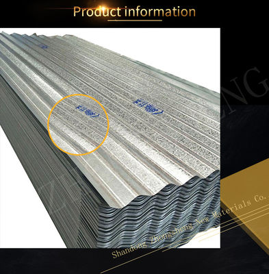 0.25mm-0.45mm Épaisseur de la feuille de toit galvanisée 16 pieds Longue Grade DX51D pour la fabrication et la durabilité