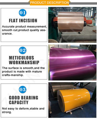 Prime 1100 3003 Coil d'aluminium revêtu de couleur PVDF en bois de pierre avec une tolérance de ± 1% et une couleur personnalisée