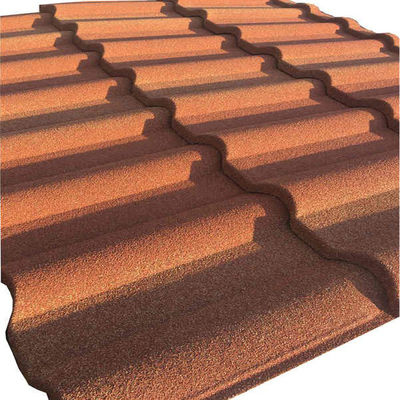 Carreaux de toits simples Zinc Aluminium acier Pierre de la pierre 0.2*420*1340 Pierre revêtue de carreaux de toits métalliques pour toute protection contre les intempéries