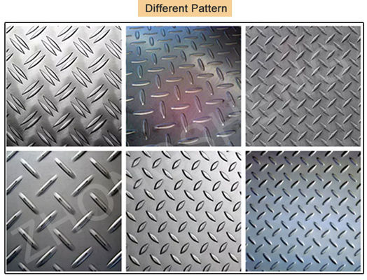 Plaque à carreaux en acier à chaud laminée Q235B de qualité Prime d'épaisseur de 2,5 à 8,0 mm et de largeur de 600 à 1800 mm