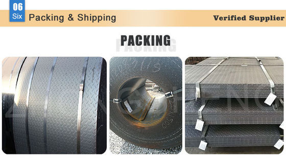 Prime Q235b 3 mm 4 mm 5 mm Épaisseur légère Plaque d'acier à vérifier Plaque à vérifier d'acier pour service de traitement de flexion