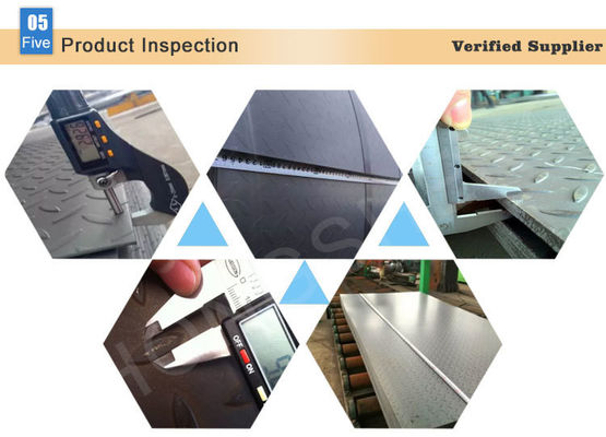 Prime Q235b 3 mm 4 mm 5 mm Épaisseur légère Plaque d'acier à vérifier Plaque à vérifier d'acier pour service de traitement de flexion