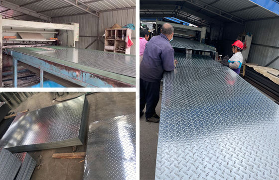 ASTM 600MM 800MM Largeur plaque de qualité A36 Plaque d'acier galvanisé à carreaux pour plaque de bateau