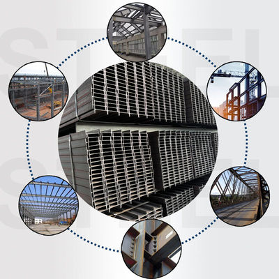 Structure en acier à canal H non allié ASTM Q355 Ss400 ASTM A36 A572 Faisceau H en acier au carbone pour pont de génie structurel