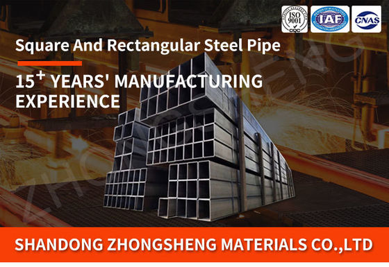 100 x 100 x 4 mm ASTM Steel Profile MS Square Tube avec facturation par poids réel et épaisseur 0,8-12,75 mm