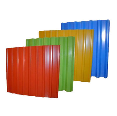 Plaque d'acier ondulée de couleur prépeinte DX51D Z275 PPGI Plaque de toiture galvanisée personnalisée avec certificat CE