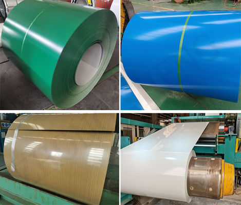PPGI COIL Coil d'acier galvanisé prépeint DX51 PE Peinture avec décoiling de traitement et technique de laminage à froid