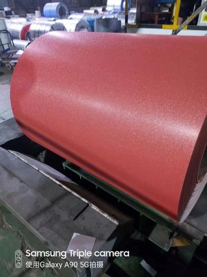 Z121-Z180 Couche de bobines d'acier revêtues de couleur d'une épaisseur de 0,12 à 1,2 mm avec finition de surface en relief et certificat ISO