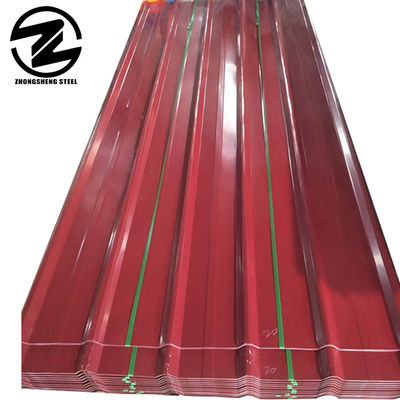 0.2mm 1.0mm largeur effective 608mm 760mm 820mm 900mm 950mm 960mm 1025mm feuille de toiture revêtue de couleur Co pour une dureté totale
