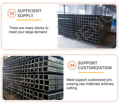 20x20 40x40 tubes carrés de gaz avec des performances de traitement optimales et parfaites en utilisant la technique ERW