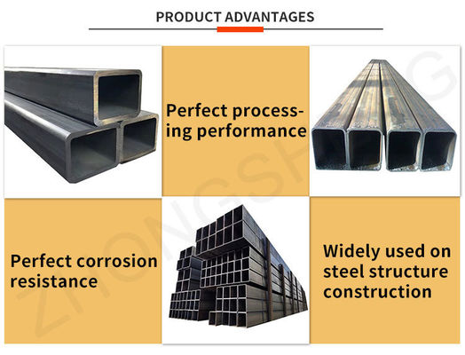 20x20 40x40 tubes carrés de gaz avec des performances de traitement optimales et parfaites en utilisant la technique ERW