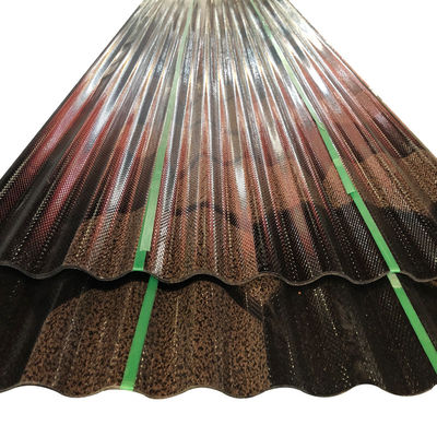 Tissu de toiture ondulé revêtu de couleur pour le bâtiment Service de traitement de soudage de PPGI PPGL Tissu de toiture galvanisé