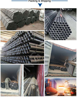 Forme de section ronde 18 pouces API 5L 6 mètres de longueur tuyau en acier au carbone pour la construction tuyau fluide SCH 40