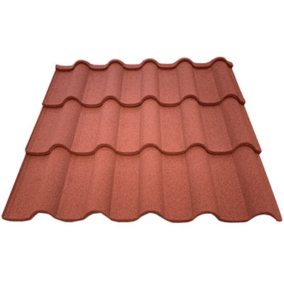 Couleur des carreaux de toiture en pierre dans la conception de liaison pour la toiture en acier revêtu de pierre en feuille de toiture en noir orange brun rouge vert etc.