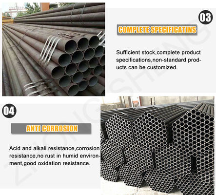 Q235 Q345 ASTM A106 14 pouces 15 mm 25 mm épaisseur tuyau en acier au carbone avec écoulement de peau galvanisée Oui et de qualité