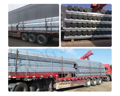 2.5-4.5 mm Ronde tubes en acier galvanisé à chaud en zinc enduit et facturé par poids réel pour l'industrie