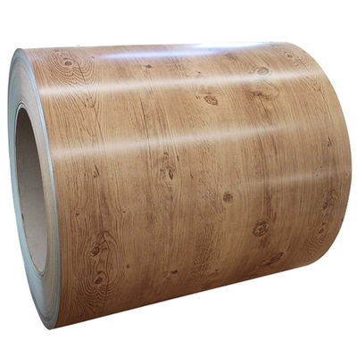 Décoiling Coil en acier revêtu de couleur de bois DX51D PPGI Tolérance de plaque ± 1% et service de traitement pour le décoiling