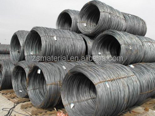 SAE1006 SAE1008 SAE1010 fil de carbone Gi fil de fer galvanisé à chaud 8 mm 6 mm 10 mm 2 tonnes par bobine avec revêtement en zinc
