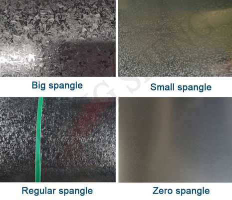 JIS/BS/EN/ASTM Plaque d'acier galvanisé à 2 mm à spangle régulier pour plaque à carreaux de 3 mm