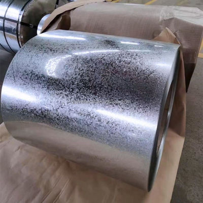 0.35*1250mm Taille Z80 bobine d'acier galvanisé avec grand spangle 3-8 tonnes de poids de bobine et revêtement Z181-Z275