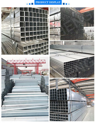 Épaisseur de 50x100 mm 1,8 mm Rectangle Gi Tube galvanisé creux avec emballage imperméable à l'eau garanti et tolérance ± 1%