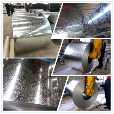Poids de bobine 3-8 tonnes Dureté moyenne dure 22 calibre grande fleur CGCC bobine d'acier galvanisé à chaud