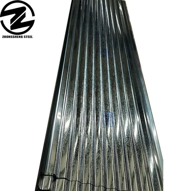 Pièces de toiture galvanisées en acier ondulé de calibre 26 en fer zinc métal 60 g avec type de spangle régulier et tolérance ± 1%