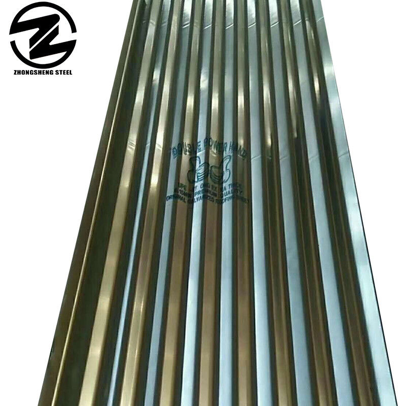 Plaque de toiture ondulée galvanisée Z80g GI régulière 0.12*800*3000mm Taille avec service de traitement de décoiling