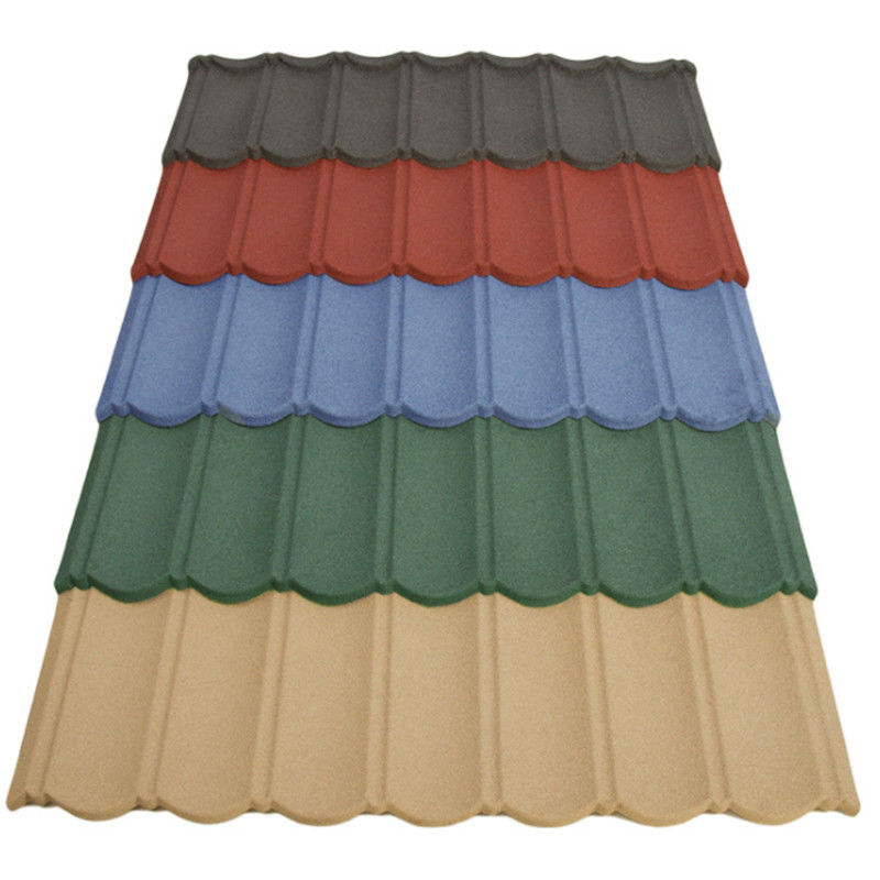 Carreaux de toits simples Zinc Aluminium acier Pierre de la pierre 0.2*420*1340 Pierre revêtue de carreaux de toits métalliques pour toute protection contre les intempéries
