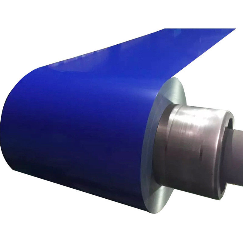 Longueur selon les exigences du client bobine PPGI avec revêtement PE épaisseur 20/10um 0,35 * 1220mm Taille Ral5005 bobine d'acier de couleur