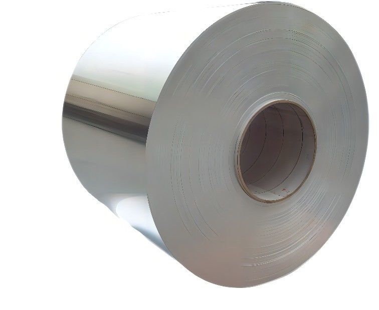 Rouleau rond 78 mm bobine d'aluminium de 15 pouces pour gouttières ASTM 8011 bandes d'aluminium enduites d'argent de qualité A1050