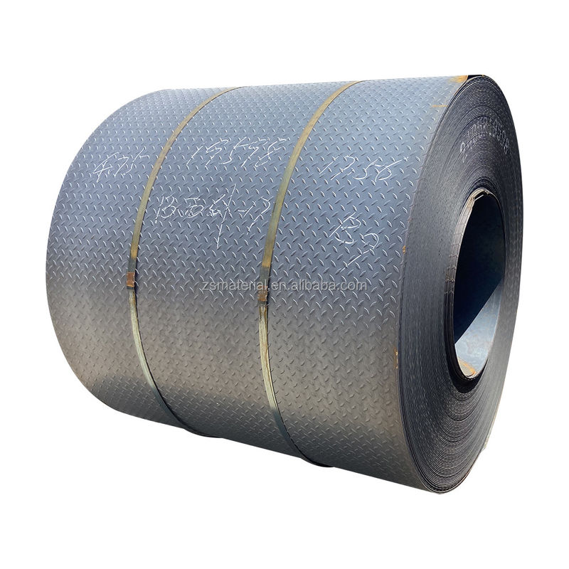 Coils en acier à carreaux laminés à chaud de qualité de plaque de navire d'une épaisseur de 2,5 mm et d'une longueur de 2000-12000 mm fabriqués en AISI SS400