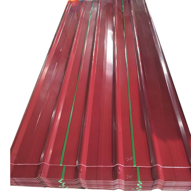 Matériau de construction Gi PPGI galvanisé prépeint couvert de couleur ondulée vitrée Trapèze en acier