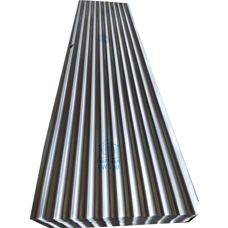 BS Standard Roofing Feuille de fer galvanisée ondulée avec spangle régulier d'épaisseur de 0,13 mm
