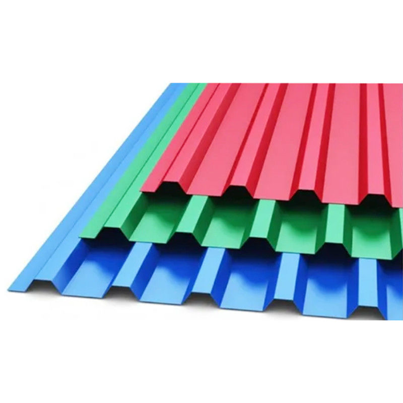 DX51D GI Ppgl ibr ppgi métal galvanisé ondulé couvert de couleur Peinture tôle de toiture en acier de longueur 2001-3600mm