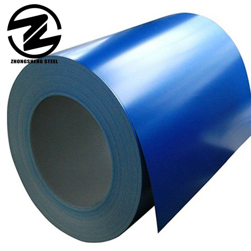 3 à 5 tonnes Poids de bobine Z121-Z180 Couche RAL5017 bleu Prepeint PPGI Bobine en acier 0,21*914 mm
