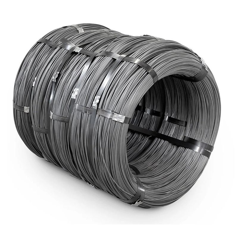 ASTM Standard Ready Stock Noir 1 mm 0,8 mm 1,2 mm q195 q235 q345 Fil d'acier au carbone pour la fabrication des ongles Frotte à fil d'acier échantillon gratuit